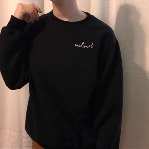 Emotional Embroidered Crewneck Sweatshirt